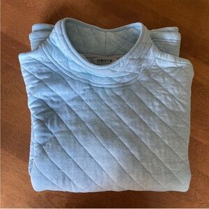 Orvis Sky Blue Quilted Pullover, Size XL